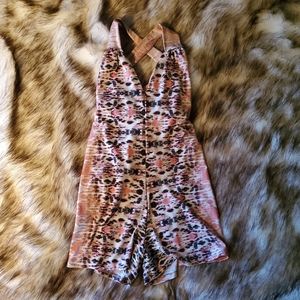 Warrior within pink animal print onesie size small
